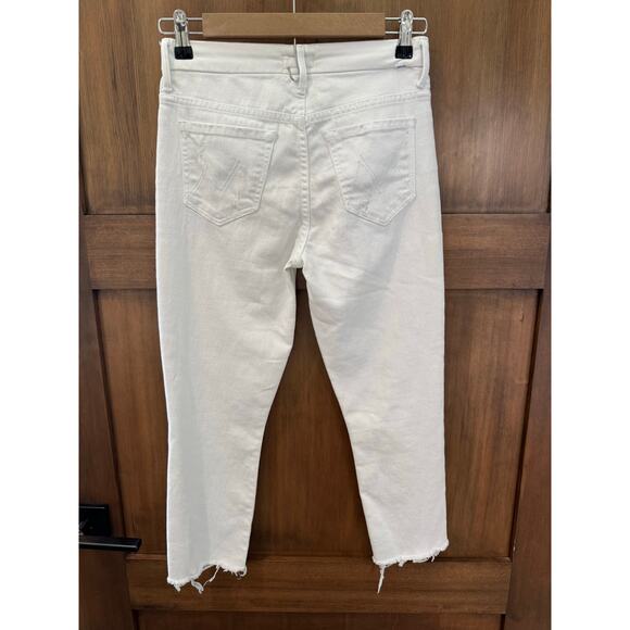 Mother Jeans High Waisted Looker Ankle Fray Size 25 White - Picture 2 of 11